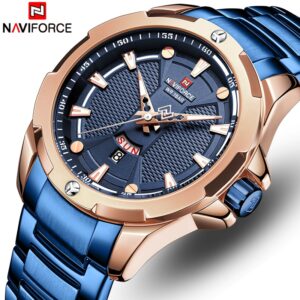 NAVIFORCE NF 9161 Men's Stainless Steel Wristwatch - Silver Black