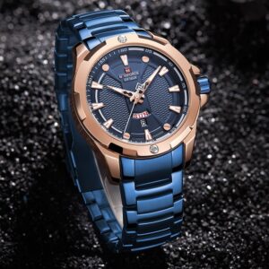 NAVIFORCE NF 9161 Men's Stainless Steel Wristwatch - Black