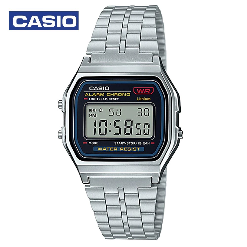 Casio A159WA-N1DF (JP) Unisex Vintage Youth Digital Watch Japan - Silver