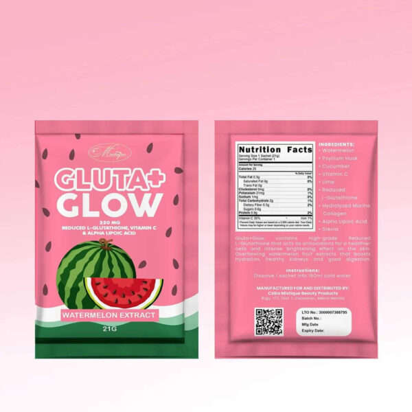 Gluta Plus Glow Watermelon Flavor - 21g x 10sachets