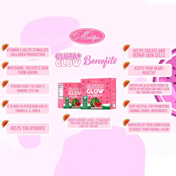 Gluta Plus Glow Watermelon Flavor - 21g x 10sachets