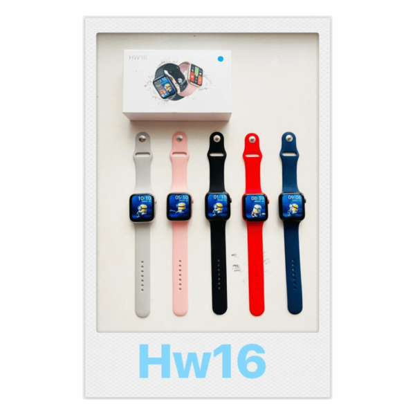 HW16 Smart Watch, 44mm, 1.72 inch Full screen With Heart Rate Sensor - Black