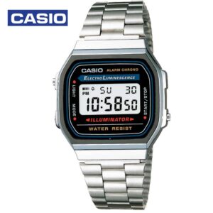 Casio A168WA-1Q Unisex Vintage Youth Digital Watch - Silver