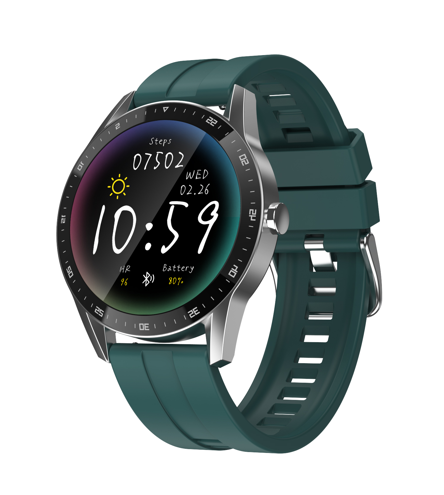S200 IP67 Waterproof Smartwatch With 1.28" Inch Screen, Bluetooth Call and Health Monitors - Black