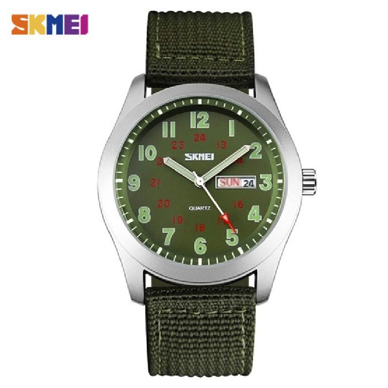 SKMEI SK 9112 Unisex Watch Nylon strap Analog Water resistant Watch - Black