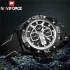 NAVIFORCE NF 8018 Men's watch Rubber Strap - Black White