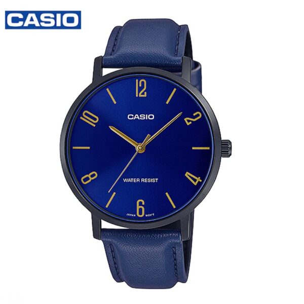 Casio MTP-VT01BL-2BUDF Men's Analog Leather Watch