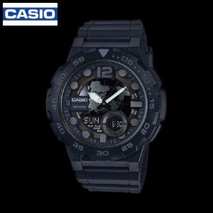 Casio AEQ-100W-1BVDF Youth Series Analog-Digital Multi-Function Watch