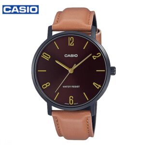 Casio MTP-VT01BL-5BUDF Men's Analog Leather Watch