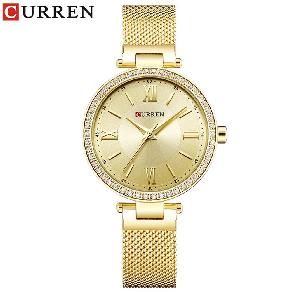 Curren 9011 Ladies Watch with Stainless Steel Band - Gold Gold