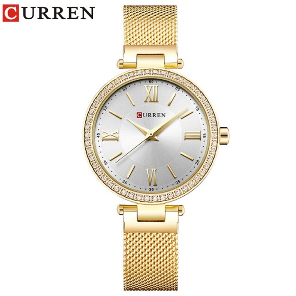 Curren 9011 Ladies Watch with Stainless Steel Band - Gold Silver