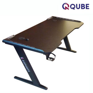 QUBE Levin N2011GD011 RGB Gaming Table - Black