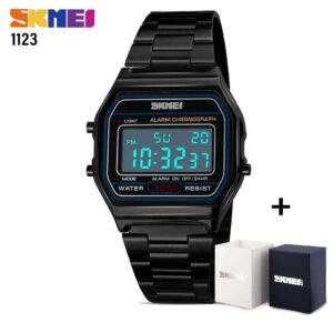 SKMEI SK 1123BK Unisex Watch Stainless Steel LED Digital - Black