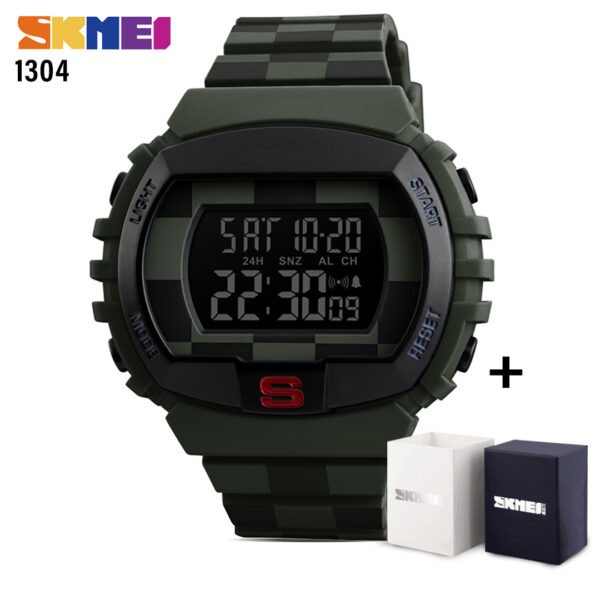 SKMEI SK 1304AG Unisex Sports Digital Watch - Army Green