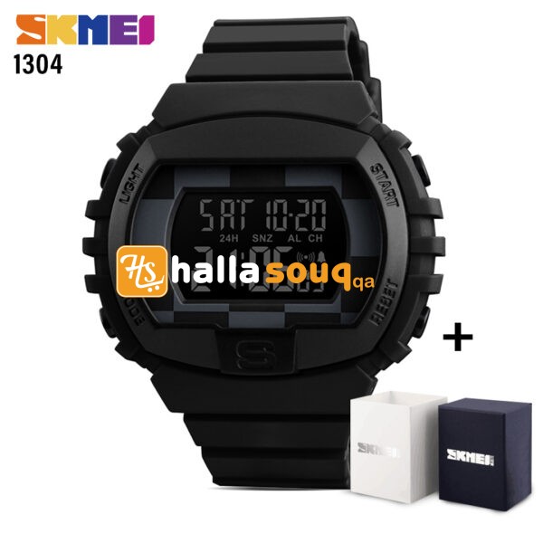 SKMEI SK 1304BK Unisex Sports Digital Watch - All Black