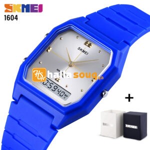 SKMEI SK 1604BU Unisex Watch Simple Design Double Time - Blue