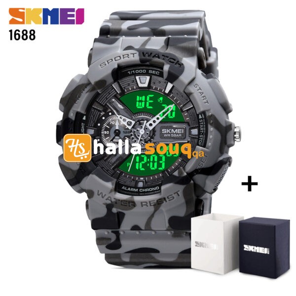 SKMEI SK 1688CMGY Men's Sports Watch - Gray Camouflage