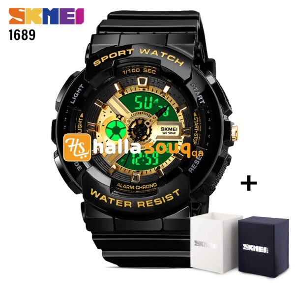 SKMEI SK 1689BKGD Kid's Sports Watch - Black Gold