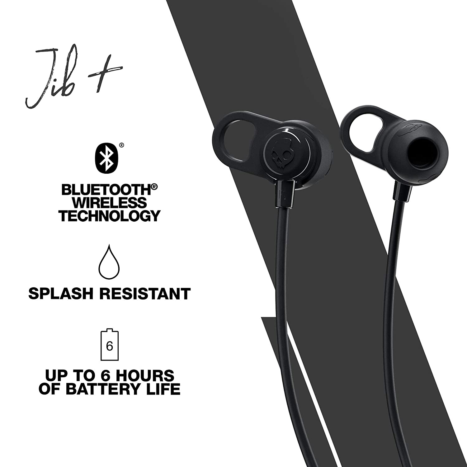 Skullcandy Jib Plus Wireless Earphone - Black