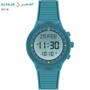 ALFAJR WY-16 Islamic Prayer watch with Qibla direction and Azan Reminder - Turquoise