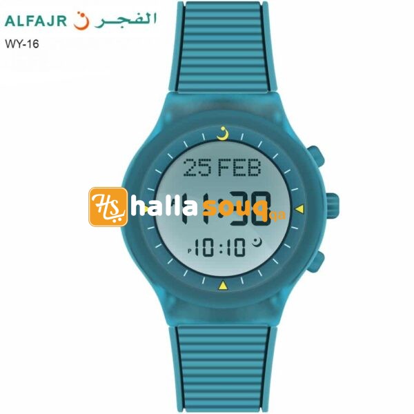 ALFAJR WY-16 Islamic Prayer watch with Qibla direction and Azan Reminder - Turquoise