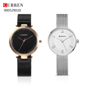Curren 9005/9020 Ladies Fashion Watch with Stainless Steel Band - 2 PCS
