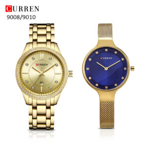 Curren 9008/9010 Ladies Fashion Watch with Stainless Steel Band - 2 PCS