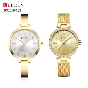 Curren 9011/9012 Ladies Fashion Watch with Stainless Steel Band - 2 PCS