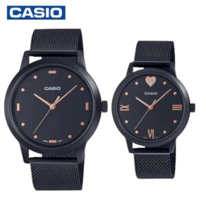 Casio Couple Watch (MTP-2022VMB-1CDR / LTP-2022VMB-1CDR) - Black