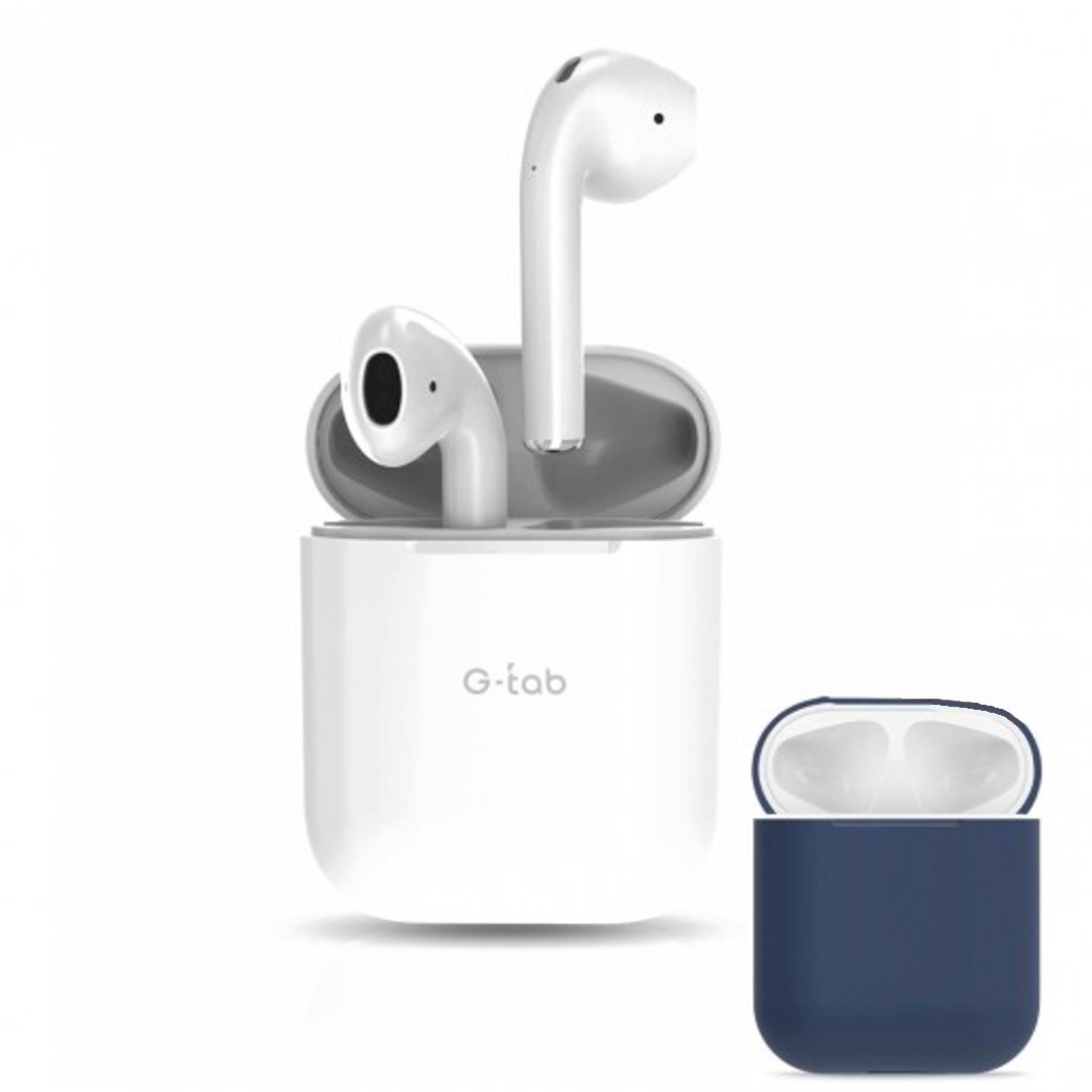 G-Tab TW3 Pro Wireless Stereo Earbuds with Case - White