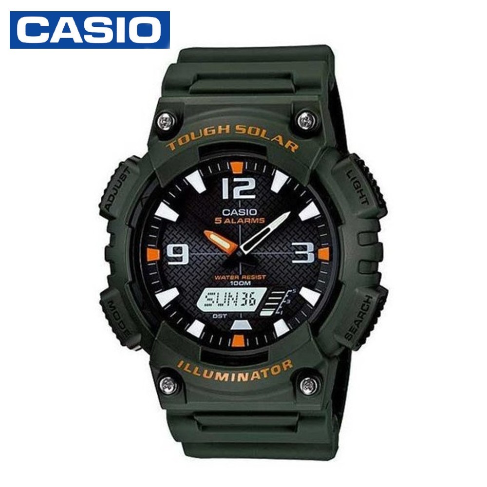 Casio AQ-S810W-3AVDF Mens Sports Analog and Digital Watch Green and Black