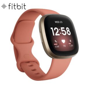 Fitbit Versa 3 Health And Fitness Smart Watch- Pink Clay/Soft Gold Aluminum