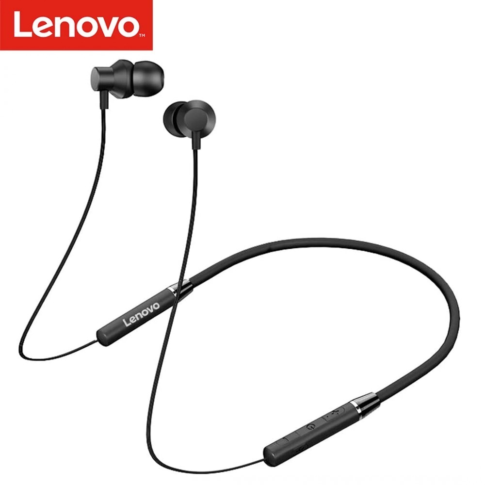 Lenovo HE05 Neckband Bluetooth Headset - Black