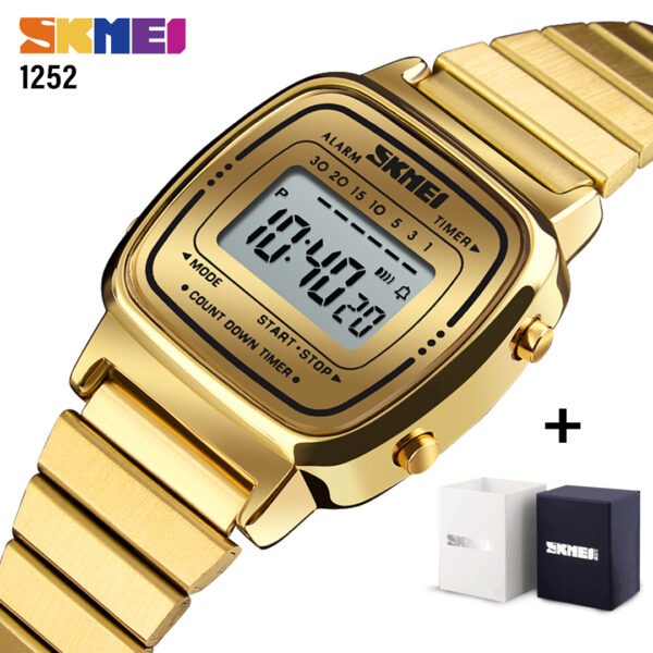 SKMEI SK 1252GD Women's Digital Watch Stainless Steel - Gold