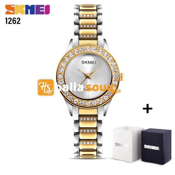 SKMEI SK 1262GD Ladies Watch Stainless Steel Strap - Gold