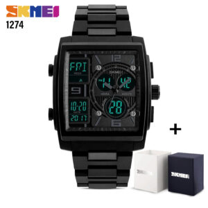 SKMEI SK 1274BK Men's Watch Chronograph Alarm Sport Watch - Black