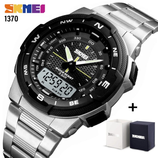 SKMEI SK 1370SI Men's Watch Stainless Steel - Silver