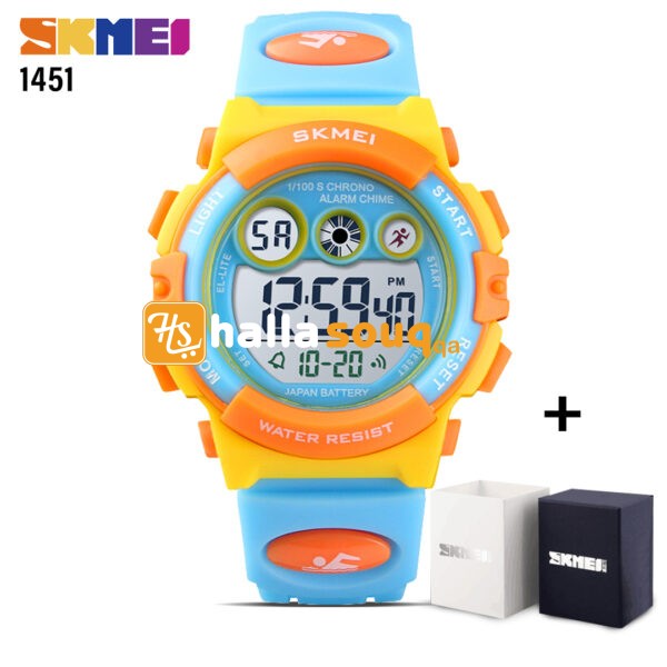 SKMEI SK 1451YLBU Kids Watch LED Digital - Yellow Blue