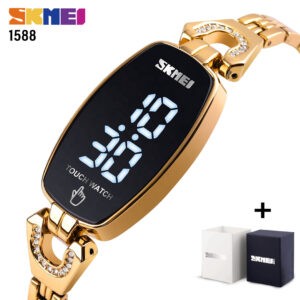 SKMEI SK 1588GD Ladies Watches Digital LED  -  Gold
