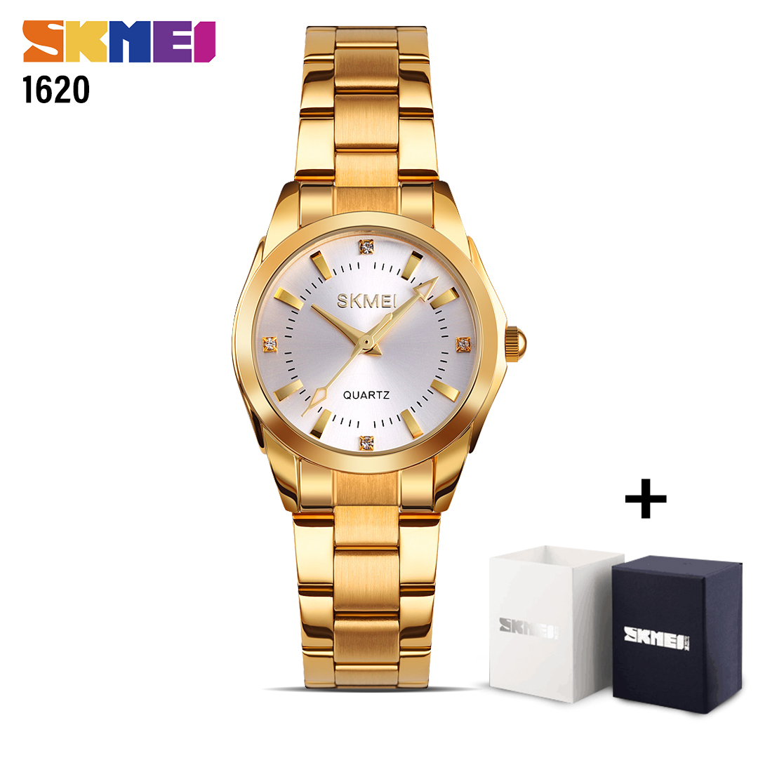 SKMEI SK 1620GD Women's INS Stylish Watch Stainless Steel - Gold