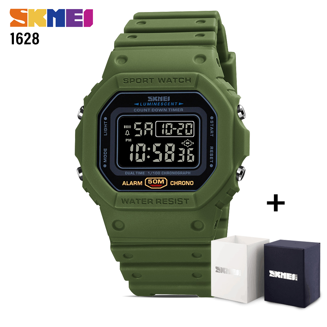 SKMEI SK 1628AGBK Men's watch Multifunctional Digital - Army Green Black