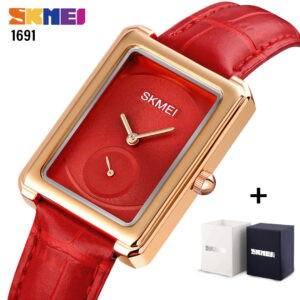 SKMEI SK 1691RD Women's watch Leather Strap - Red