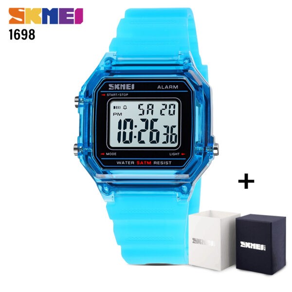 SKMEI SK 1698BU Unisex Digital LED Light Wristwatch - Blue