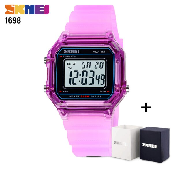 SKMEI SK 1698PL Unisex Digital LED Light Wristwatch - Purple