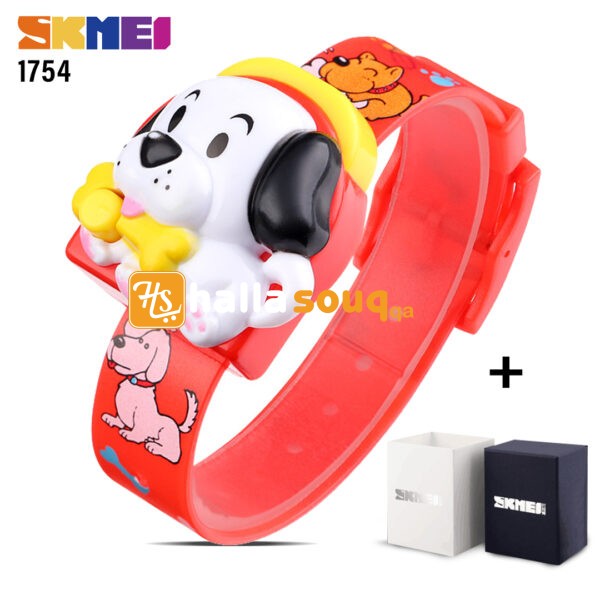 SKMEI SK 1754RD Kids Watch Creative Dog Lovely Cartoon Toys - Red