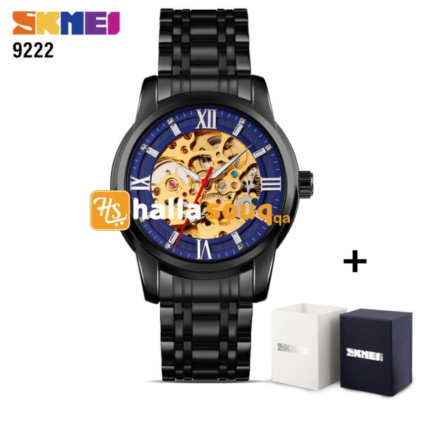 SKMEI SK 9222BKBU Men's Watch Automatic Stainless Steel  - Black Blue