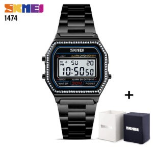 SKMEI SK 1474 Women's Watch Stainless Steel Digital - Black