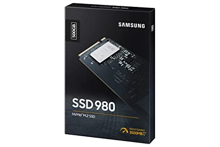Samsung 980 500GB Up to 3500 MB/s PCIe 3.0 NVMe M.2 Internal (SSD)