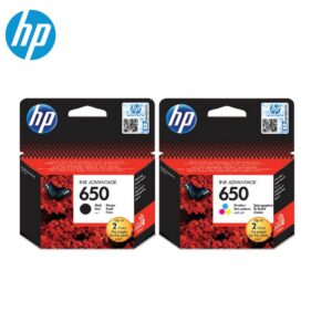 HP 650 Ink Cartridges Combo (Black & Tri-Color)