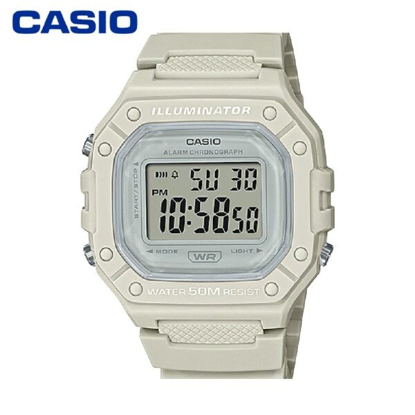 Casio W-218HC-8AVDF Youth Series Men's Digital Watch - Ivory